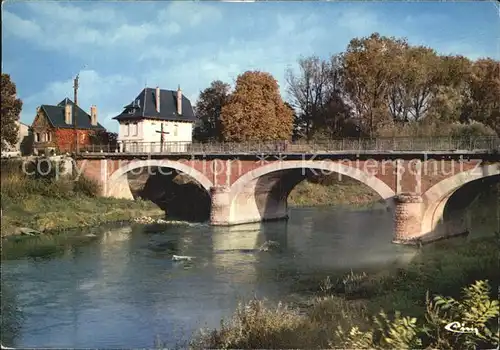 Attigny Ardennes Pont sur l`Aisne et canal Kat. Attigny