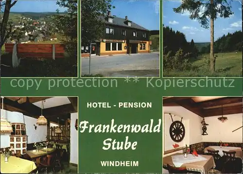 Windheim Oberfranken Hotel Pension Frankenwald Stube  Kat. Steinbach a.Wald