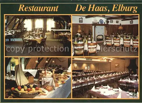 Elburg Restaurant De Haas Gaststube Tafelrunde Vespertisch Kat. Niederlande