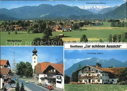 Westerbuchberg Gasthaus zur schoenen Aussicht  Hochplatte Kaisergebirge Stadtansichten  Kat. uebersee