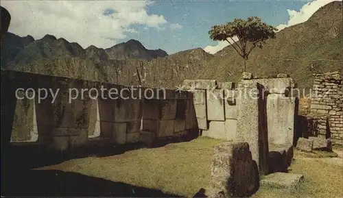 machupicchu Temple of the three Windows Kat. Peru