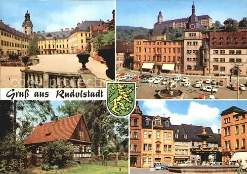 Rudolstadt Schloss Heidecksburg Vokskundemuseum Marktplatz Kat. Rudolstadt