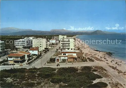 Can Picafort Mallorca Fliegeraufnahme mit Strand Kat. Spanien