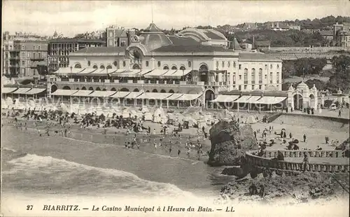 Biarritz Pyrenees Atlantiques Casino Municipal a l Heure du Bain Kat. Biarritz