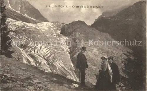 Chamonix Chute de la Mer de Glace Gletscher Kat. Chamonix Mont Blanc