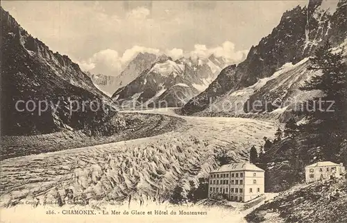 Chamonix Mer de Glace et Gare du Montenvers Gletscher Gebirgspanorama Kat. Chamonix Mont Blanc