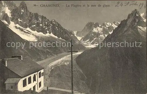 Chamonix La Flegere et la mer de glace Gletscher Gebirgspanorama Kat. Chamonix Mont Blanc