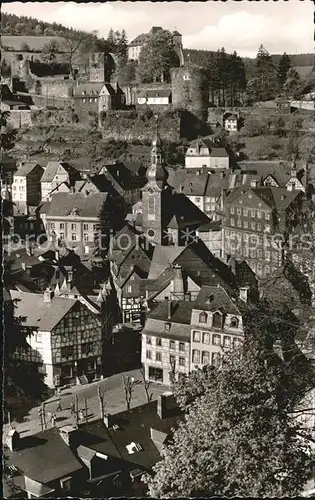 Monschau Marktplatz mit Burg Kat. Monschau