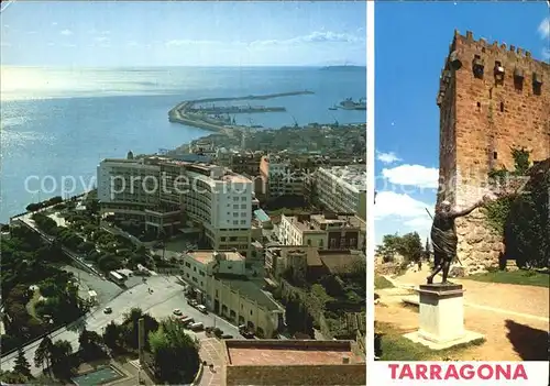 Tarragona Fliegeraufnahme mit Ruine Kat. Costa Dorada Spanien