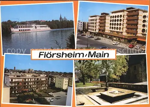 Floersheim Main Faehrschiff Stadtansichten Kat. Floersheim am Main