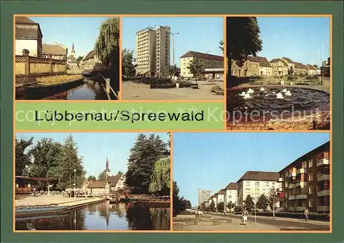 Luebbenau Spreewald Hafeneck Roter Platz Markt Spreewaldhafen Kat. Luebbenau