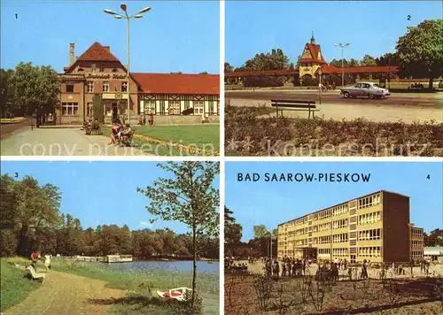 Bad Saarow Pieskow Bahnhofshotel Johannes Becher Platz Schiffsanlegestelle Kat. Bad Saarow