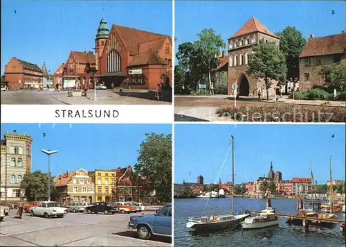 Stralsund Mecklenburg Vorpommern Bahnhof Kniepertor Leninplatz Hafen Kat. Stralsund