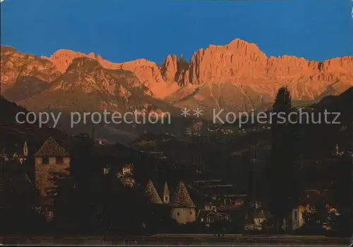 Bolzano Rosengarten Sonnenuntergang Kat. Bolzano