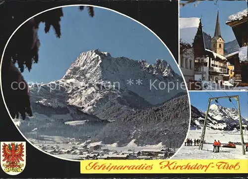 Kirchdorf Tirol Schiparadies Wilder Kaiser Winter Kat. Kirchdorf in Tirol Wilder Kaiser