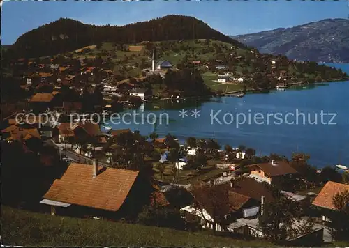 Faulensee Panorama Thunersee Kat. Faulensee