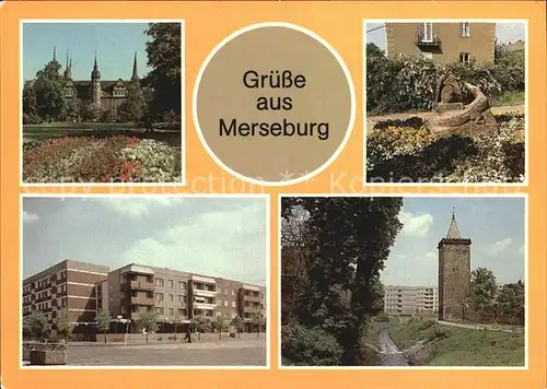 Merseburg Saale Schloss Parkanlage Rathaus Stadtturm Kat. Merseburg