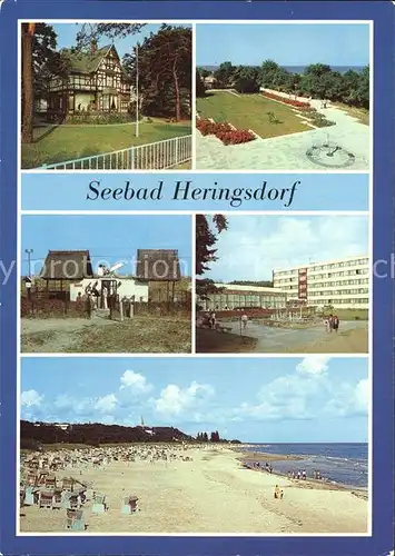 Heringsdorf Ostseebad Usedom Jugendherberge Herbert Tschaepe Promenade Sonneuhr Strand Kat. Heringsdorf