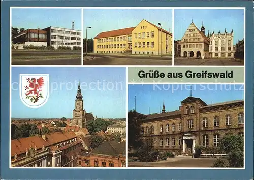 Greifswald Neue Mensa Haus der Gewerkschaft Rathaus Nikolai Kirche