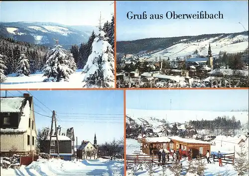 Oberweissbach Skilift Froebelstrasse Panorama Winter Kat. Oberweissbach