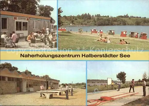 Halberstadt See Strand Minigolfanlage Tischtennisanlage Kat. Halberstadt