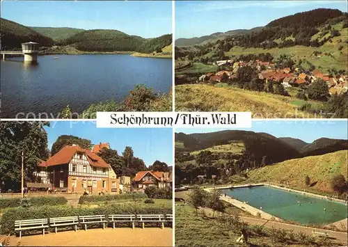 Schoenbrunn Schleusegrund Talsperre Schwimmbad FDGB Erholungsheim Huette Kat. Schleusegrund