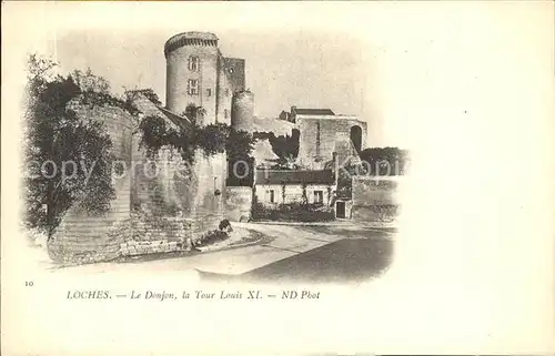 Loches Indre et Loire Le Donjon XI et XII siecle Tour Louis XI Kat. Loches