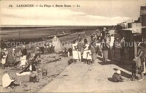 Langrune sur Mer Plage a maree basse Strand Kat. Langrune sur Mer