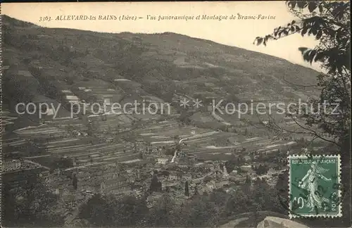 Allevard les Bains Isere Vue panoramique et Montagne de Brame Farine Kat. Allevard