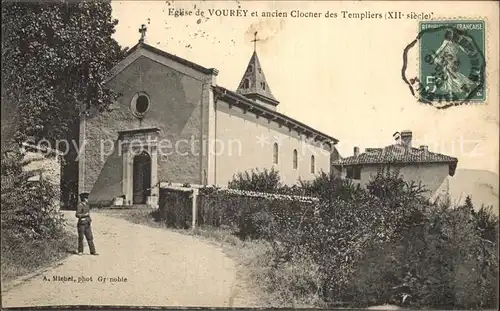 Vourey Eglise ancien Clocher des Templiers XII siecle Kat. Vourey