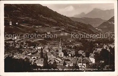 Allevard les Bains Isere Vue generale prise de la Chataignerie Montagnes Kat. Allevard