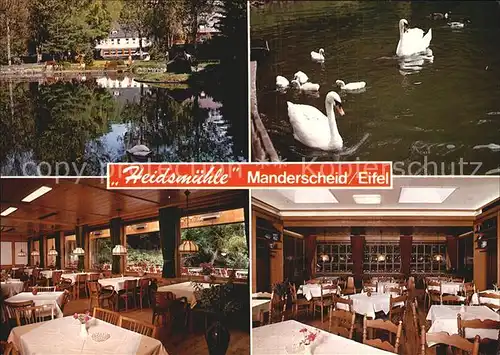 Manderscheid Eifel Cafe Restaurant Hotel Heidsmuehle Kat. Manderscheid