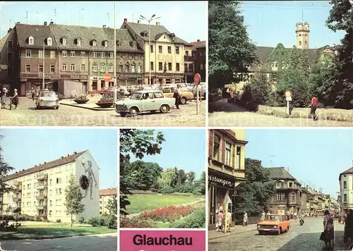 Glauchau Markt Schloss Forderglauchau Rosarium Kat. Glauchau