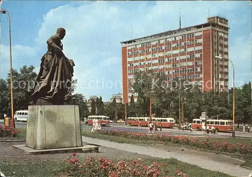 Gottwaldov Tschechien Platz mit Denkmal  Kat. Zlin