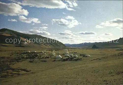 Mongolei Zelte Zabhan Aimak Kat. Mongolei