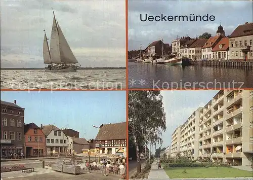 Ueckermuende Mecklenburg Vorpommern Karl Marx Platz Hafen Neubaugebiet Kat. Ueckermuende