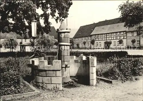 Uebigau Elster Marktplatz Brunnen  Kat. Uebigau Wahrenbrueck