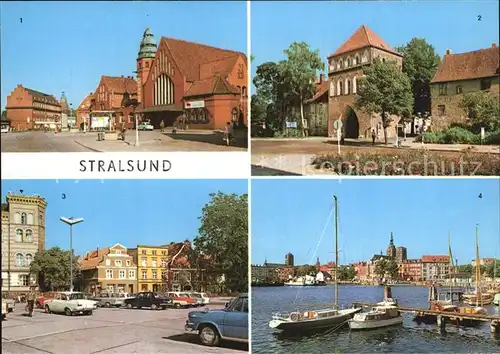Stralsund Mecklenburg Vorpommern Bahnhof Kniepertor Leninplatz Hafen Kat. Stralsund
