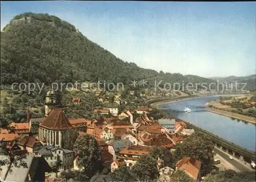 Koenigstein Saechsische Schweiz Panorama Kat. Koenigstein Saechsische Schweiz