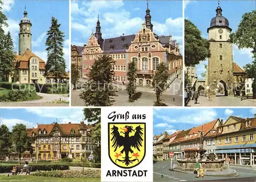 Arnstadt Ilm Neideckturm Rathaus Bahnhof Lessingstrasse Riedtor Hopfenbrunnen Kat. Arnstadt