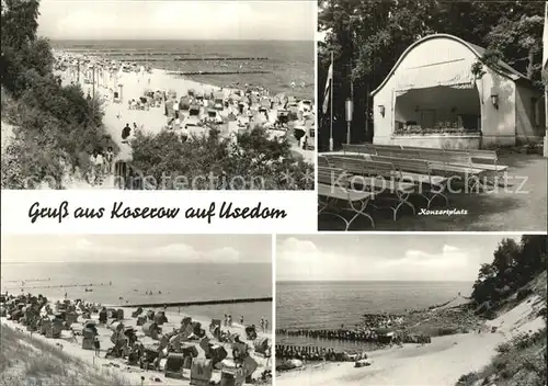 Koserow Ostseebad Usedom Konzertplatz Strand Kueste Kat. Koserow