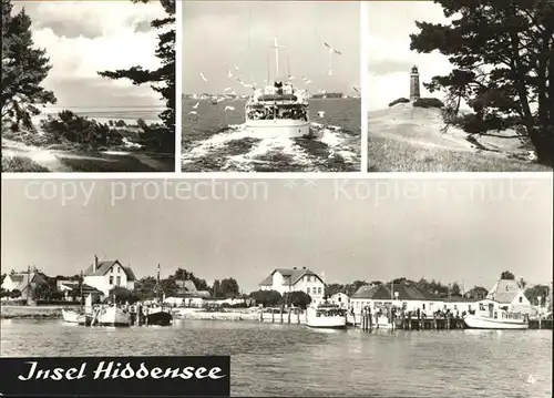 Insel Hiddensee Dornbusch Leuchtturm Hafen Vitte Kat. Insel Hiddensee