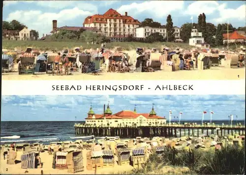 Heringsdorf Ostseebad Usedom Ahlbeck FDGB Heim Solidaritaet Seebruecke Pier Kat. Heringsdorf