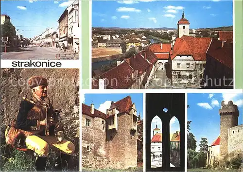 Strakonice Strakonitz Stadtmauer Turm Stadtansicht  Kat. Tschechische Republik