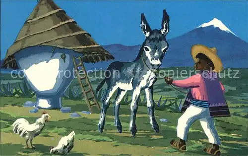 Mexico Mexican typical motive Kat. Mexiko