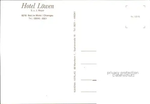 Reit Winkl Hotel Loewen Kat. Reit im Winkl