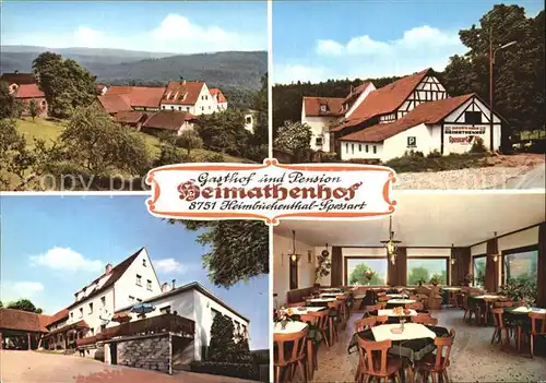 Heimbuchenthal Gasthof Heimathenhof  Kat. Heimbuchenthal