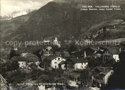 Dorf Tirol Stammburg  Kat. Tirolo