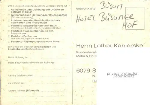Buesum Nordseebad Hotel Buesumer Hof  Kat. Buesum