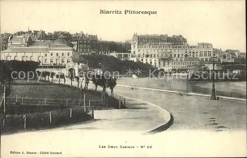 Biarritz Pyrenees Atlantiques Les deux casinos Kat. Biarritz